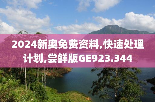2024新奥免费资料,快速处理计划,尝鲜版GE923.344