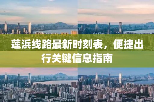莲浜线路最新时刻表，便捷出行关键信息指南
