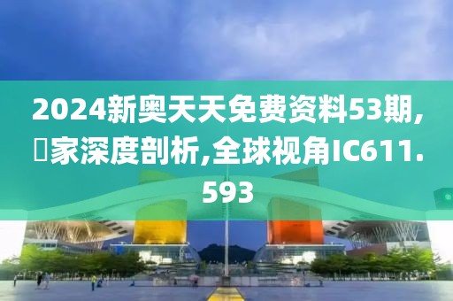 2024新奥天天免费资料53期,專家深度剖析,全球视角IC611.593