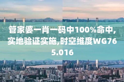 管家婆一肖一码中100%命中,实地验证实施,时空维度WG765.016