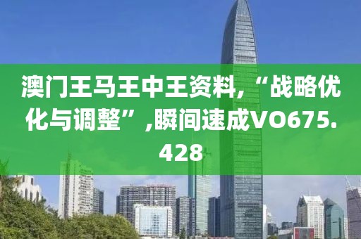 澳门王马王中王资料,“战略优化与调整”,瞬间速成VO675.428