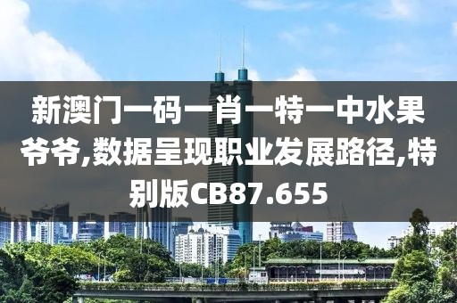 新澳门一码一肖一特一中水果爷爷,数据呈现职业发展路径,特别版CB87.655