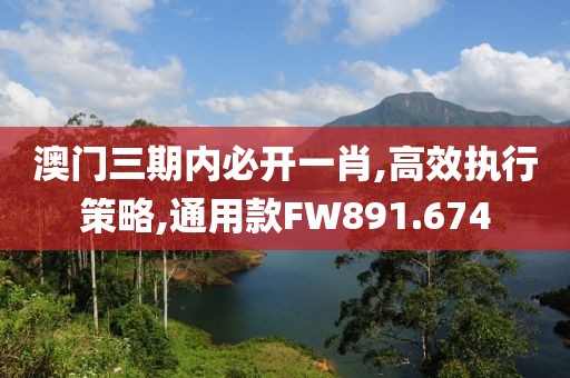 澳门三期内必开一肖,高效执行策略,通用款FW891.674