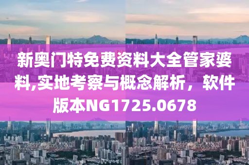 新奥门特免费资料大全管家婆料,实地考察与概念解析，软件版本NG1725.0678