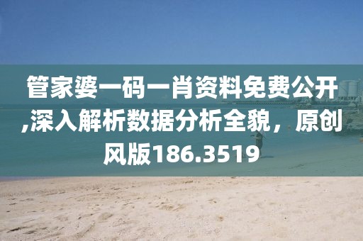 管家婆一码一肖资料免费公开,深入解析数据分析全貌，原创风版186.3519