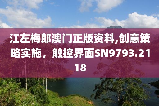 江左梅郎澳门正版资料,创意策略实施，触控界面SN9793.2118