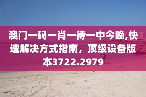 澳门一码一肖一待一中今晚,快速解决方式指南，顶级设备版本3722.2979