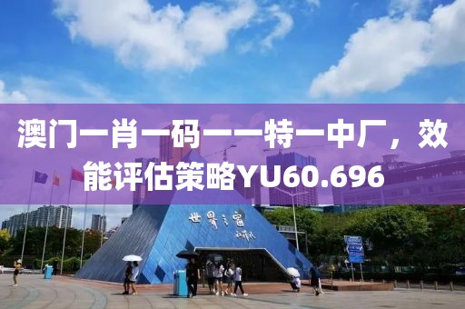 澳门一肖一码一一特一中厂，效能评估策略YU60.696