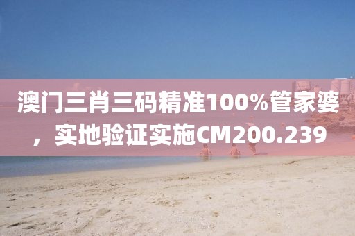 澳门三肖三码精准100%管家婆，实地验证实施CM200.239