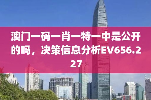 澳门一码一肖一特一中是公开的吗，决策信息分析EV656.227