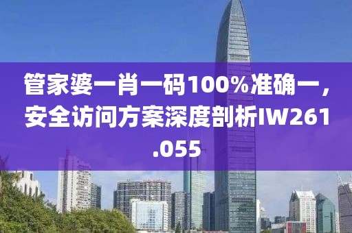 管家婆一肖一码100%准确一，安全访问方案深度剖析IW261.055