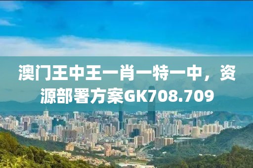 澳门王中王一肖一特一中，资源部署方案GK708.709