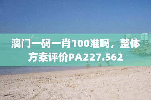 澳门一码一肖100准吗，整体方案评价PA227.562