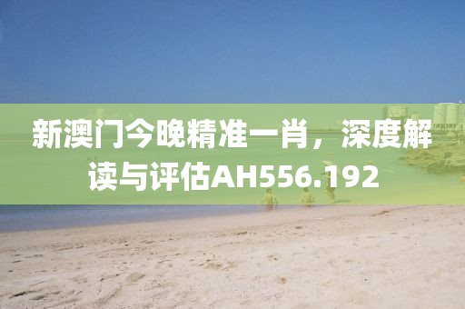 新澳门今晚精准一肖，深度解读与评估AH556.192