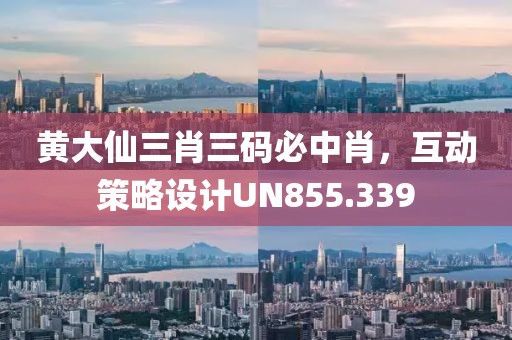 黄大仙三肖三码必中肖，互动策略设计UN855.339