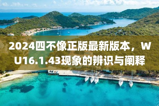 2024四不像正版最新版本，WU16.1.43现象的辨识与阐释