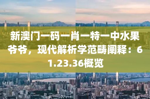 新澳门一码一肖一特一中水果爷爷，现代解析学范畴阐释：61.23.36概览