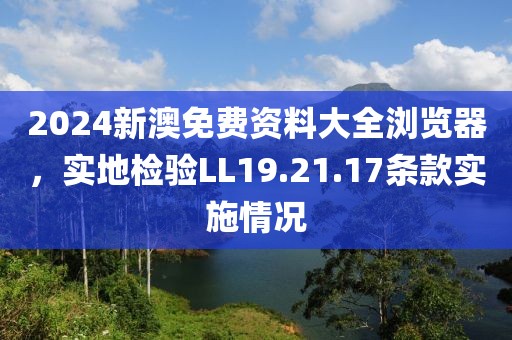 2024新澳免费资料大全浏览器，实地检验LL19.21.17条款实施情况