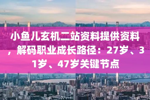 小鱼儿玄机二站资料提供资料，解码职业成长路径：27岁、31岁、47岁关键节点