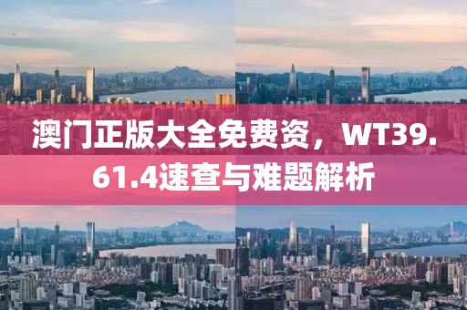 澳门正版大全免费资，WT39.61.4速查与难题解析