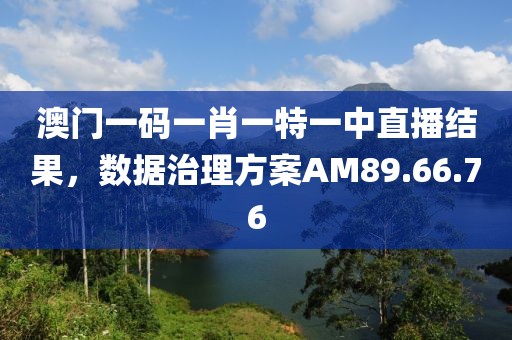 澳门一码一肖一特一中直播结果，数据治理方案AM89.66.76