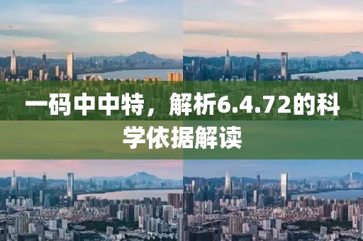 一码中中特，解析6.4.72的科学依据解读