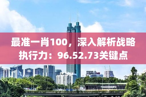 最准一肖100，深入解析战略执行力：96.52.73关键点