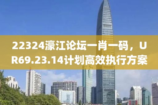 22324濠江论坛一肖一码，UR69.23.14计划高效执行方案