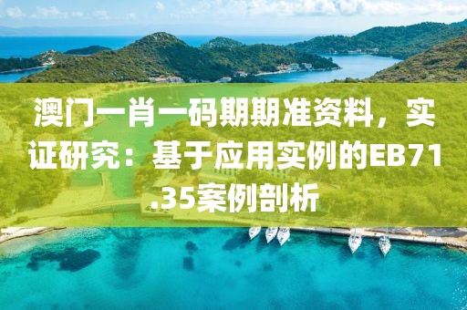 澳门一肖一码期期准资料，实证研究：基于应用实例的EB71.35案例剖析