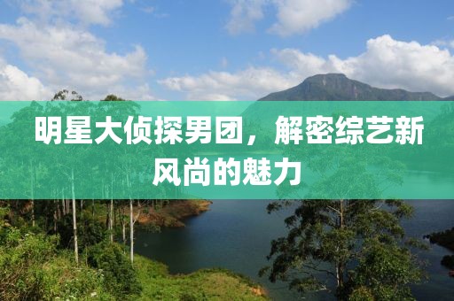 明星大侦探男团，解密综艺新风尚的魅力
