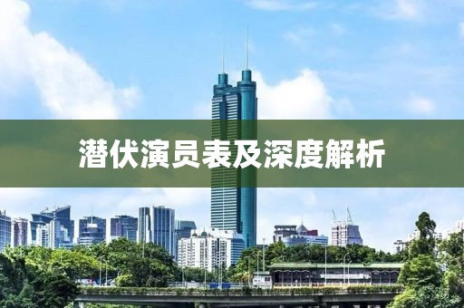 潜伏演员表及深度解析