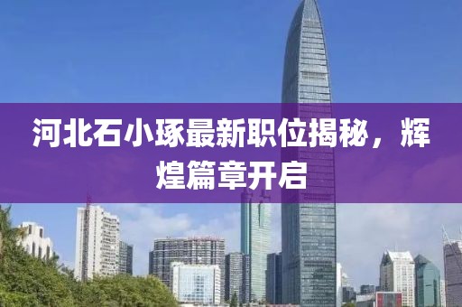 河北石小琢最新职位揭秘，辉煌篇章开启