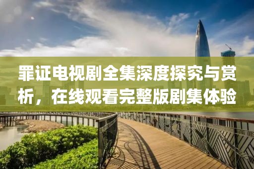 罪证电视剧全集深度探究与赏析，在线观看完整版剧集体验
