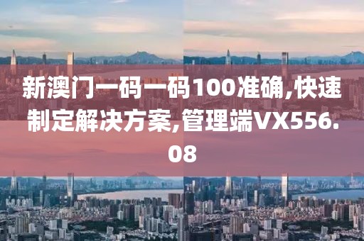 新澳门一码一码100准确,快速制定解决方案,管理端VX556.08