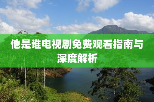 他是谁电视剧免费观看指南与深度解析