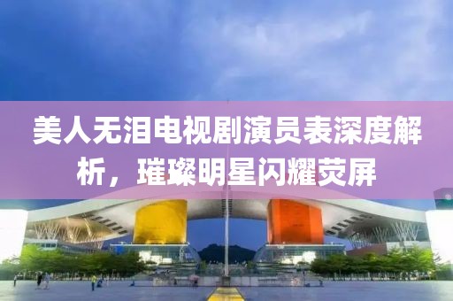 美人无泪电视剧演员表深度解析，璀璨明星闪耀荧屏
