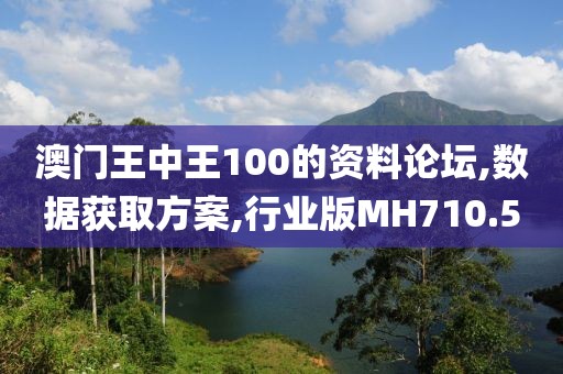 澳门王中王100的资料论坛,数据获取方案,行业版MH710.5