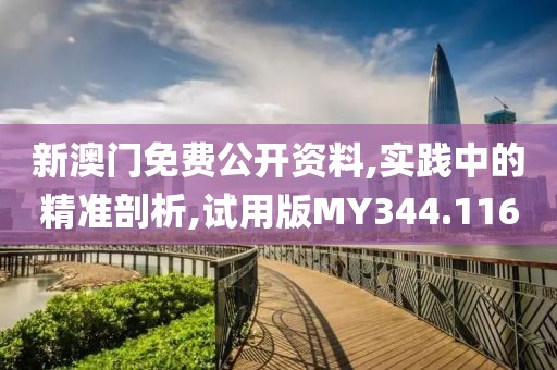 新澳门免费公开资料,实践中的精准剖析,试用版MY344.116
